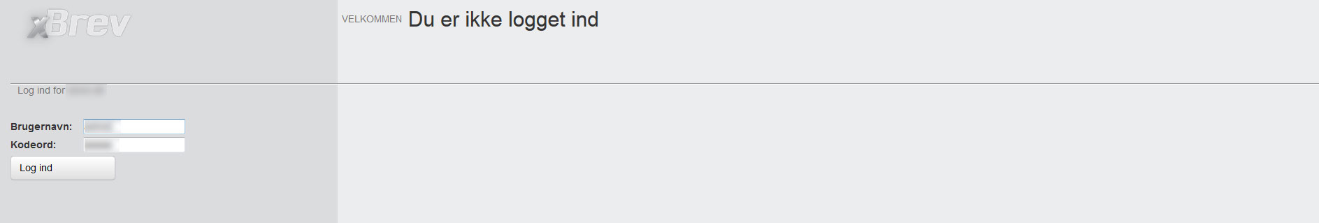 xBrev.dk - Logind til admin