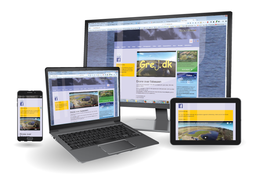 Din hjemmeside på Smartphone, tablet og computer